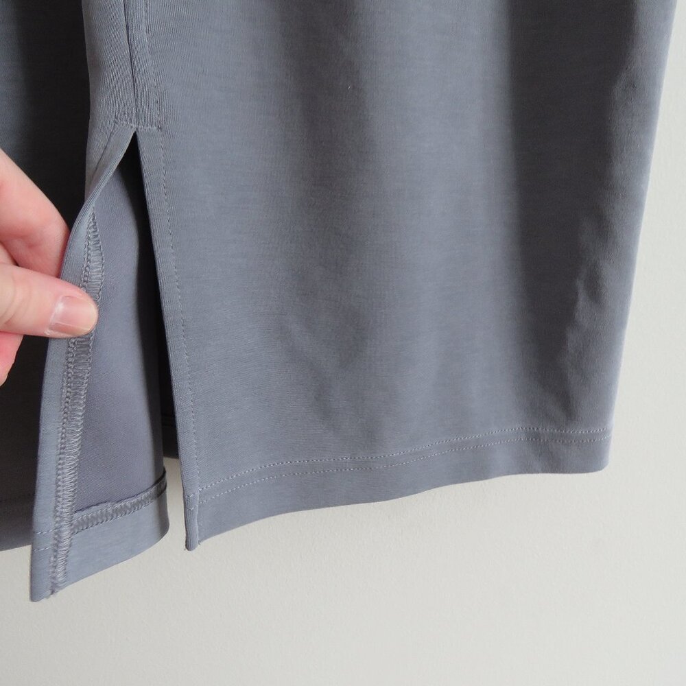 ATHLETA Seasoft Midi Dress in Coastline Blue Travel Casual Stretch Neutral Sz S - Picture 9 of 11